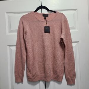 Charter Club Bella Rose Cashmere Crew Neck Sweater M NWT